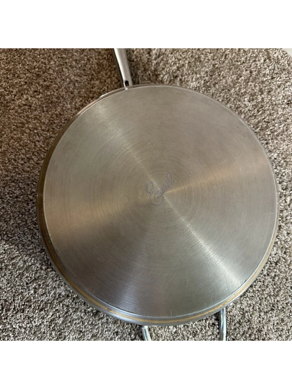 Emeril 10” 3 Qt Saute Skillet Frying Pan Lid Copper Core Stainless Steel w Lid